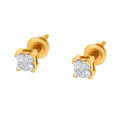 10KT Yellow Gold Princess Diamond Stud Earring (1/4 cttw, J-K Color, I1-I2 Clarity) by Bids.com