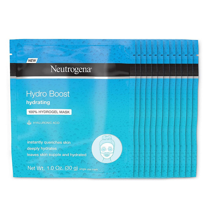 Neutrogena Hydro Boost Moisturizing & Hydrating 100% Hydrogel Sheet Face Mask For Dry Skin With Hyaluronic Acid, Gentle & Non-comedogenic, 1 Ounce by Pasteur Pharmacy