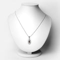 0.63 Carat Genuine Garnet and White Topaz .925 Sterling Silver Pendant by Bids.com