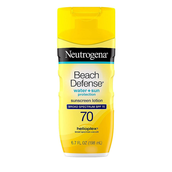 Neutrogena Beach Defense Water + Sun Protection Broad Spectrum SPF 70 Sunscreen Lotion 6.7 Fl. Oz. Bottle by Pasteur Pharmacy