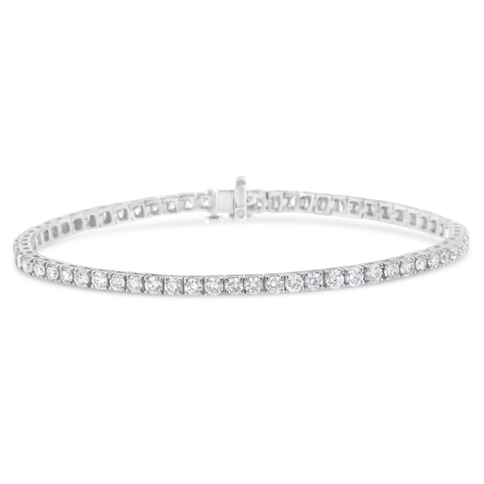 IGI Certified 5.0 Cttw Cut Diamond 14K White Gold Classic 7â€ Tennis Bracelet (H-I Color, I1-I2 Clarity) by Bids.com