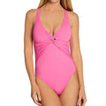 Bleu by Rod Beattie Trendy Plunging Halter One-Piece Swimsuit by Vanessa Jane