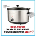 8.5 Qt. Stainless Steel Slow Cooker with Temperature Settings by DailySale