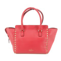 Valentino Rockstud Rose Red Leather Shoulder Bag #8506 by Bolt Boutique