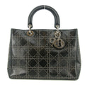 Christian Dior Leather Studded Black Lady Dior Tote Bag #8532 by Bolt Boutique