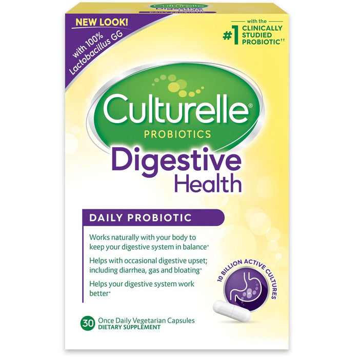 Culturelle Digestive Health Daily Probiotic Capsules, 10 Billion CFUs – 30 Count by Pasteur Pharmacy