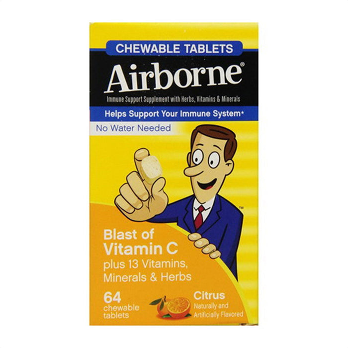 Airborne Vitamin C Immune Support Supplement, Chewable Tablets, Citrus by Pasteur Pharmacy