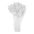 14KT White Gold Diamond Bypass Band Ring (1 cttw, H-I Color, SI1-SI2 Clarity) by Bids.com
