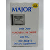 Major Magnesium Oxide 400mg Unit Dose 100 Tablets