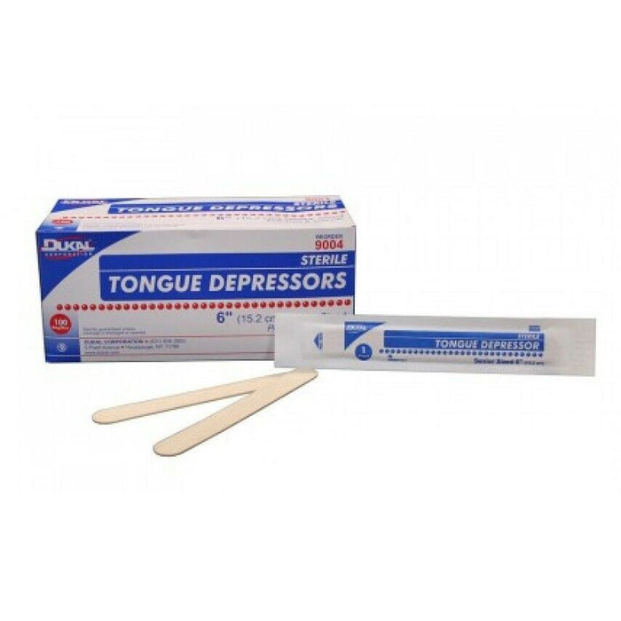 Dukal Non-Sterile Senior 6" Tongue Depressors 100 Pc/bx by Pasteur Pharmacy