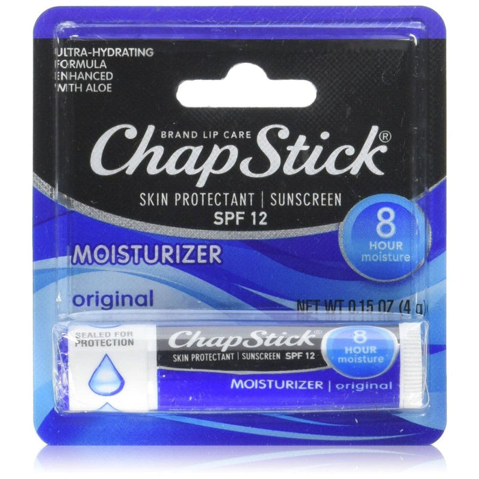 ChapStick Skin Protection Sunscreen SPF 12 Lip Moisturizer, Original, 0.15 Oz by Pasteur Pharmacy