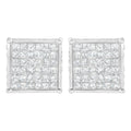 10K White Gold 2ct TDW Princess-Cut Composite Diamond Stud Earring (I-J ,I2-I3) by Bids.com