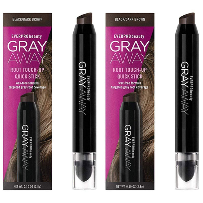 Everpro Gray Away Root Touch-Up Quick Stick – Black/Dark Brown (0.10 oz) by Pasteur Pharmacy