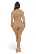 Washed Seamless Zip Up Jacket and Leggings Set by The House of Stylez