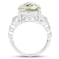6.74 Carat Genuine Green Amethyst .925 Sterling Silver Ring by Bids.com