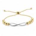 Giani Bernini Two-Tone Beaded Bolo Bracelet in Sterling Silver/18k Gold-Plate by Vanessa Jane