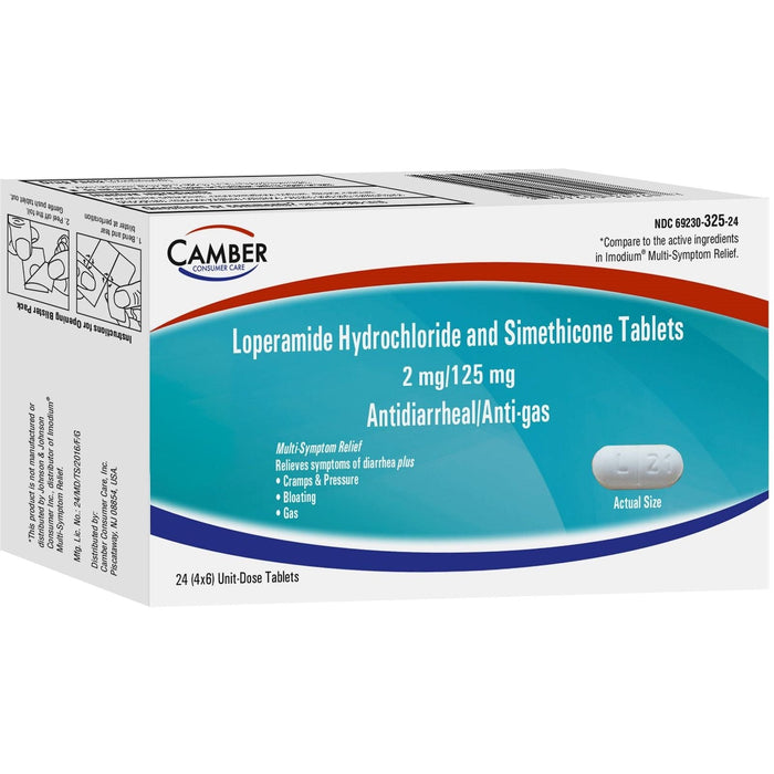 Camber Consumer Care Loperamide Hydrochloride And Simethicone ,24 Tabs by Pasteur Pharmacy