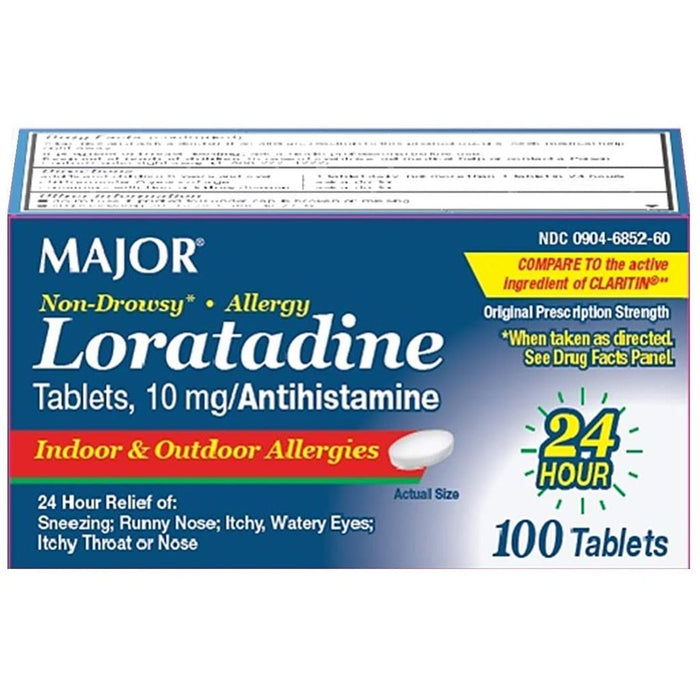 Major 24 Hour Allergy Relief Tablets, Compare To Claritin by Pasteur Pharmacy