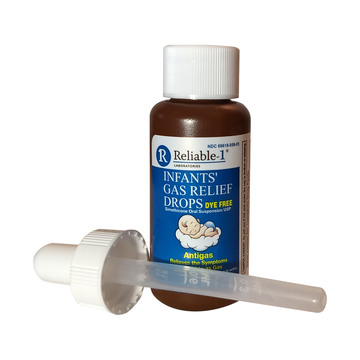 Reliable 1 Infant Gas Relief Drops Dye Free 1oz ( 2 Pack ) by Pasteur Pharmacy