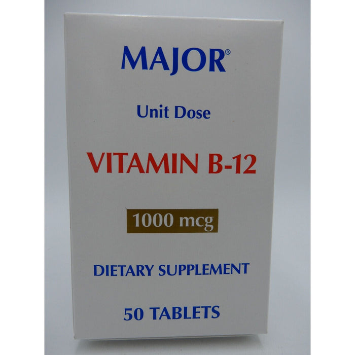 Major Vitamin B-12 1000 Mcg, 50 Unit Dose Tablets 820555006001VL by Pasteur Pharmacy