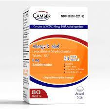 Camber Allergy Relief (Levocetirizine Dihydrochloride) 5mg- 35 Tablets by Pasteur Pharmacy