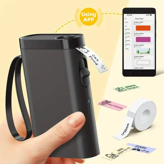 P21 Wireless Thermal Label Maker – Portable USB Printer with Paper Roll, Rechargeable & Ink-Free by DailySale