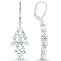 3.96 Carat Genuine Aquamarine .925 Sterling Silver Earrings by Bids.com