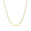 14K Yellow Gold Delicate Paperclip Chain (2.1mm) by Bids.com