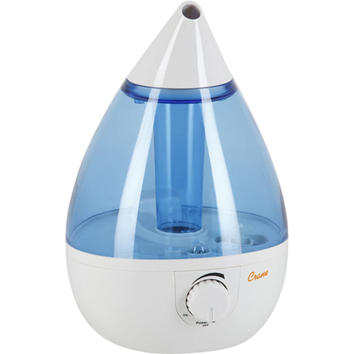 Crane Drop Ultrasonic Cool Mist Humidifier – Blue/White (1 Gallon) by Pasteur Pharmacy