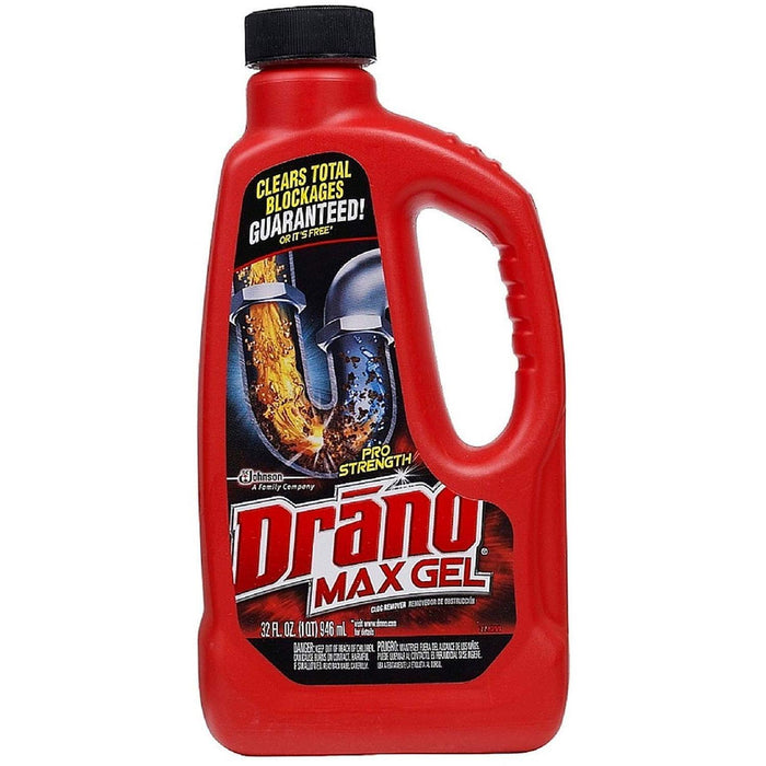 Drano Clog Remover, Max Gel, Pro Strength 32 Fl Oz by Pasteur Pharmacy