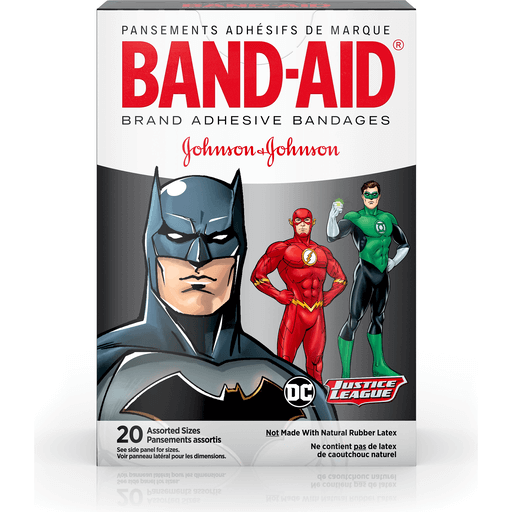 Band Aid Brand BAND-AID Adhesive Bandages, DC Comics Justice League, Assorted Sizes by Pasteur Pharmacy