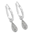 0.28 Carat Genuine White Diamond .925 Sterling Silver Earrings by Bids.com