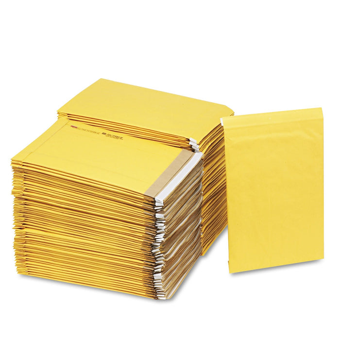 Sealed Air Jiffy Padded Mailer, #5, Paper Padding, Self-Adhesive Closure, 10.5 x 16, Golden Kraft, 100/Carton