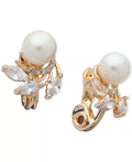 Anne Klein Cubic Zirconia & Imitation Pearl E-z Comfort Clip-on Earrings by Vanessa Jane