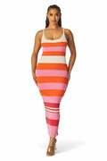 Bethany Stripe Spaghetti Strap Knit Maxi Dress by The House of Stylez