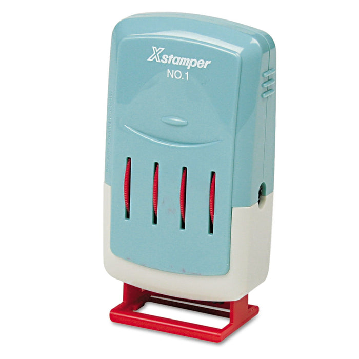 Xstamper VersaDater Line Dater, Message Dater, 1 x 0.16, Pre-Inked, Red