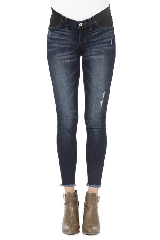 Maternity Distressed Frayed Ankle by Boutique 23