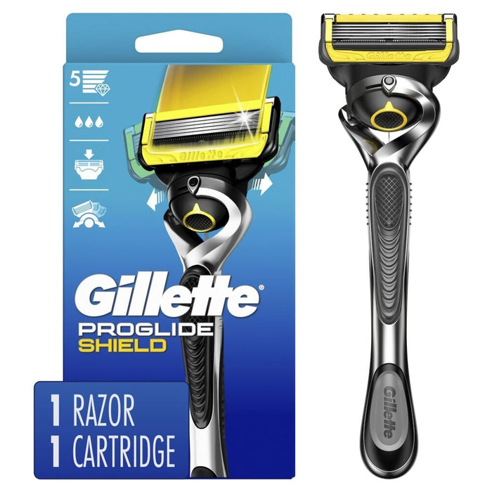 Gillette Pro Glide Shield Razor For Men, Handle + 1 Blade Refill by Pasteur Pharmacy