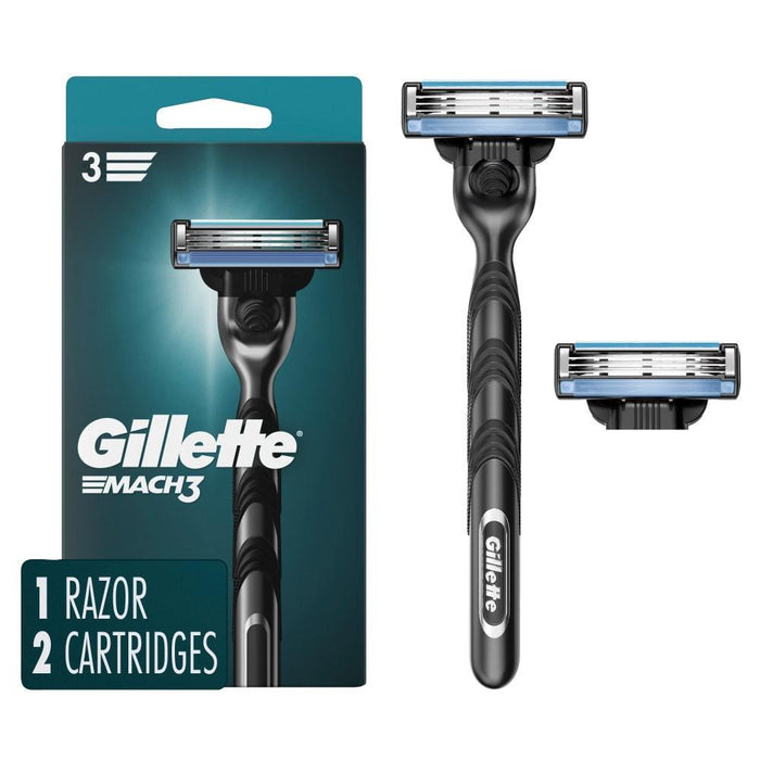Gillette Mach3 Men S Razor Handle 2 Blade Refills by Pasteur Pharmacy