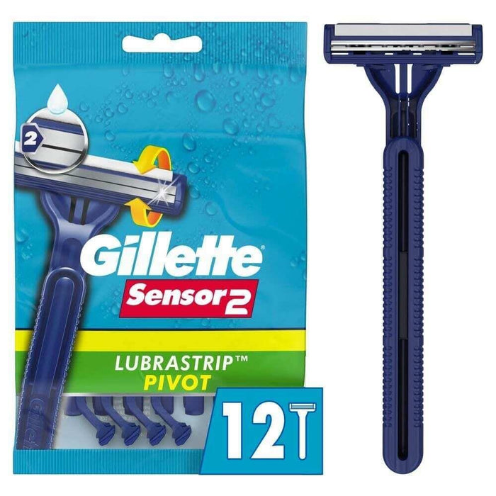 Gillette Sensor2 Plus Disposable Razors, Pivot Head, 12 Count by Pasteur Pharmacy