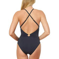 Bleu by Rod Womens Plunge Halter One-Piece Swimsuit by Vanessa Jane