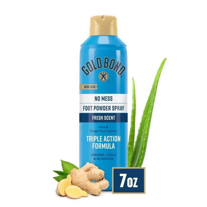 Gold Bond Foot Powder Spray, No Mess, Fresh Scent 7 Oz by Pasteur Pharmacy