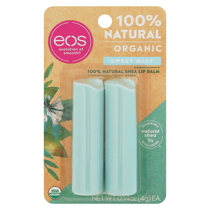 Eos 100% Natural Organic Sweet Mint Lip Balm 2Ea by Pasteur Pharmacy