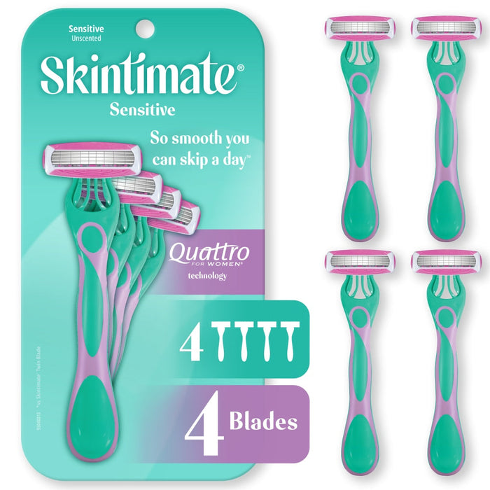 Skintimate Schick Sensitive Skin Women's Disposable Razors - 4ct by Pasteur Pharmacy