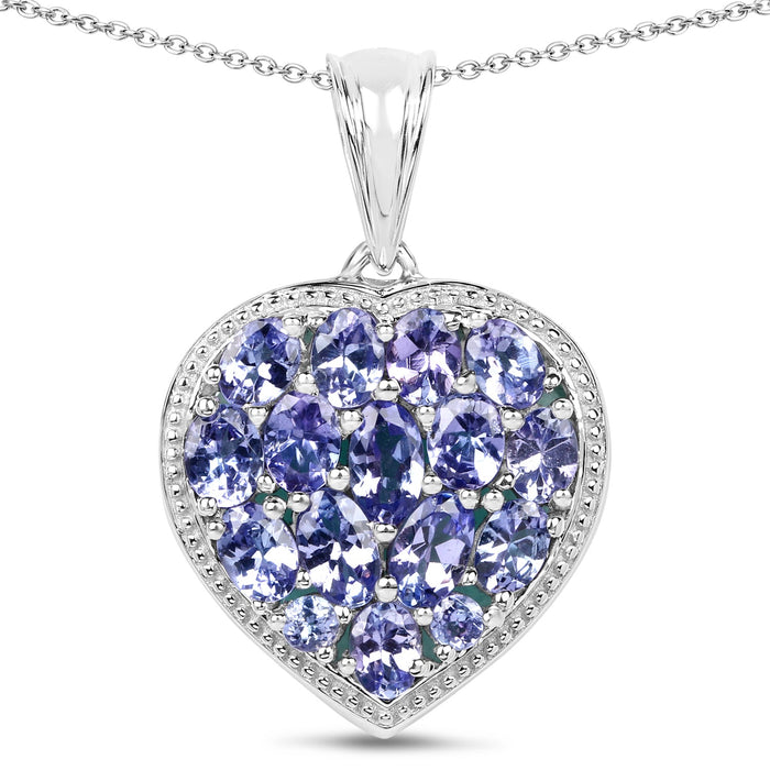9.79 Carat Genuine Amazonite & Tanzanite .925 Sterling Silver Pendant by Bids.com