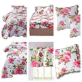 DaDa Bedding Romantic Roses Floral Bed in a Bag Set - Pink Cottage Bedding by DaDalogy Bedding Collection