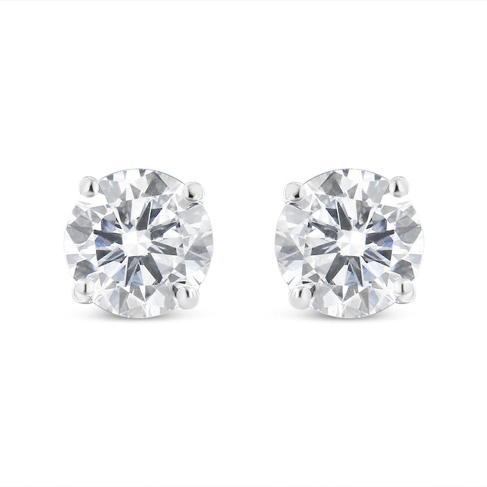 14k White Gold Solitaire Diamond Stud Earrings (1.5 cttw, H-I Color, SI1-SI2 Clarity) by Bids.com
