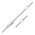 Double Extendable Cable Chain in 14k White Gold (1.9mm) by Bids.com