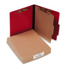 ACCO ColorLife PRESSTEX Classification Folders, 1 Divider, Letter Size, Executive Red, 10/Box
