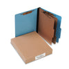ACCO ColorLife PRESSTEX Classification Folders, 2 Dividers, Letter Size, Light Blue, 10/Box